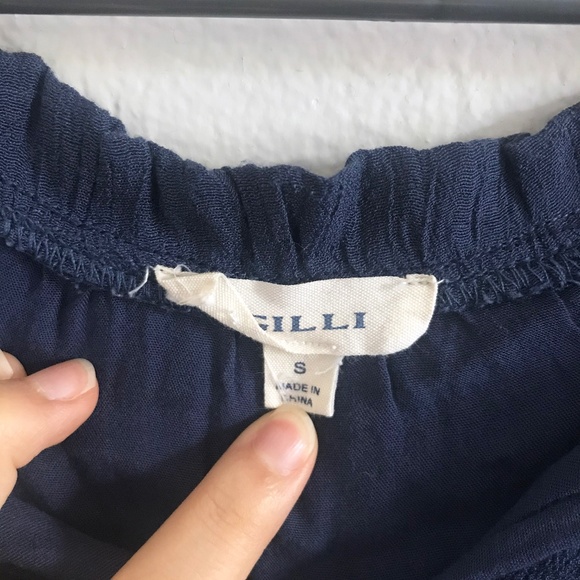 UO Dark Blue Picnic Dress - Picture 3 of 5